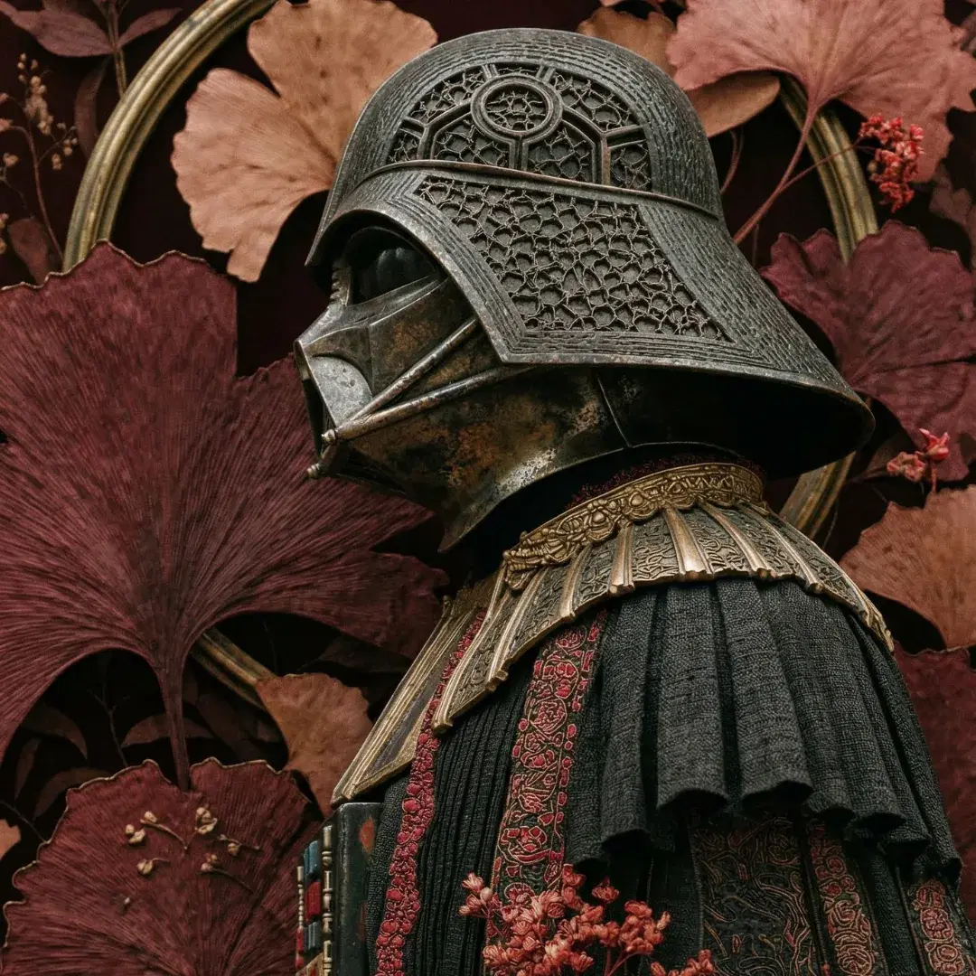 Darth Vader Ukiyo-e Floral Ornament - Gallery 5