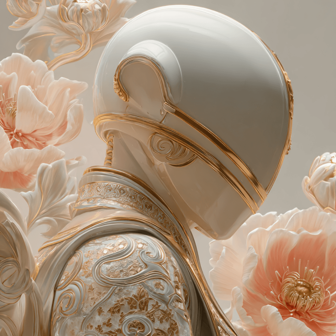 Ornate Futuristic Floral Knight - Gallery 1