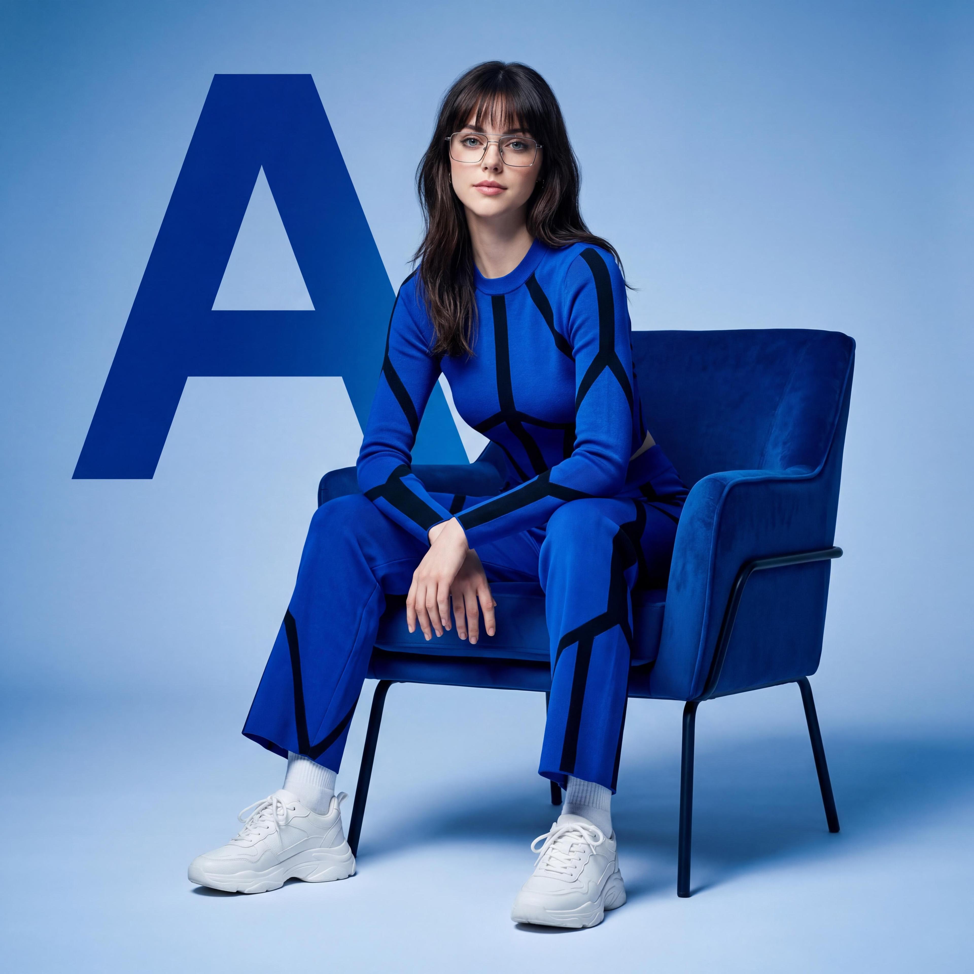 Luxury Cobalt Blue Fashion Editorial Portrait (Male/Female) - Gallery 1