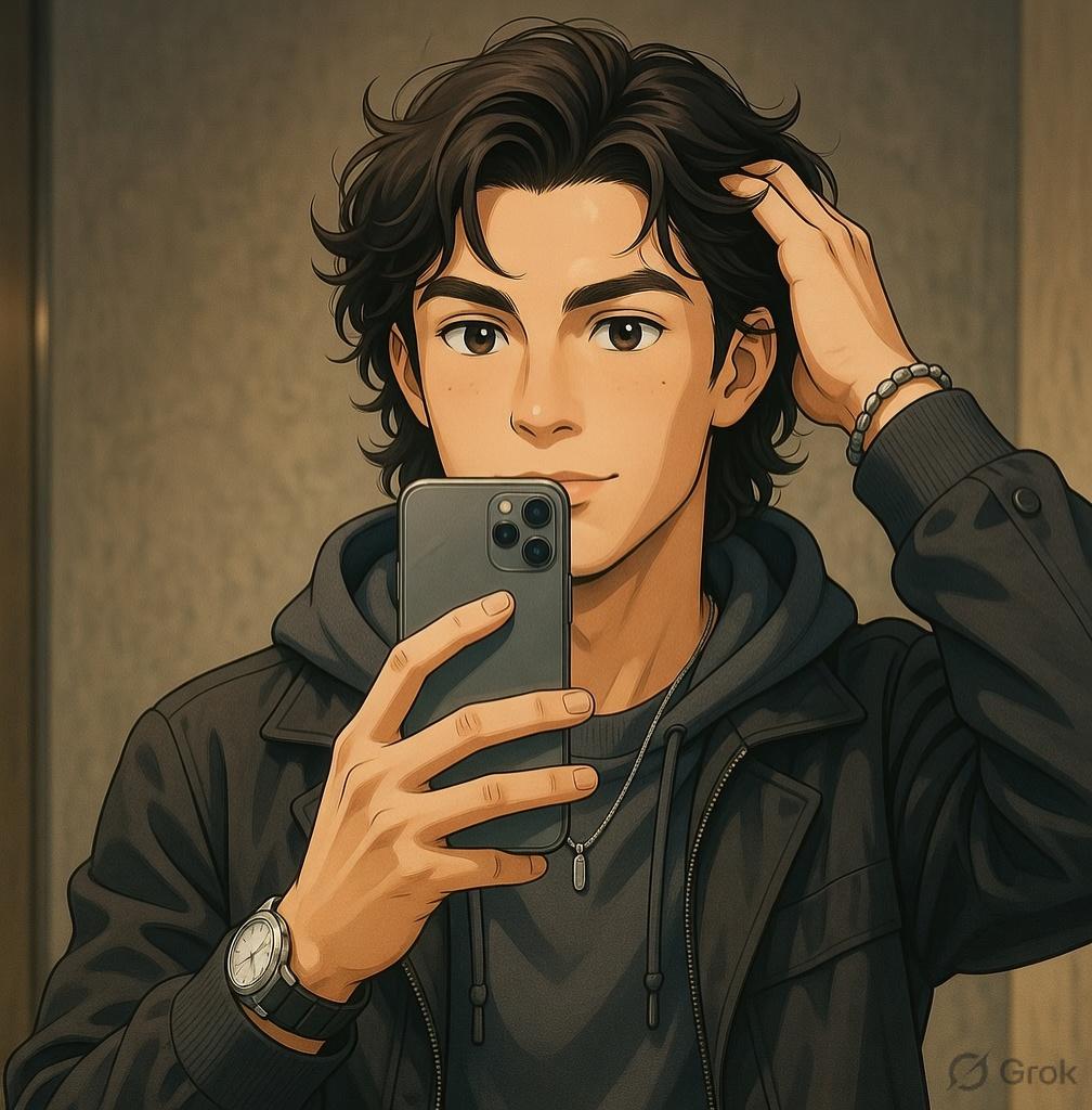 Anime Mirror Selfie Portrait - Gallery 1