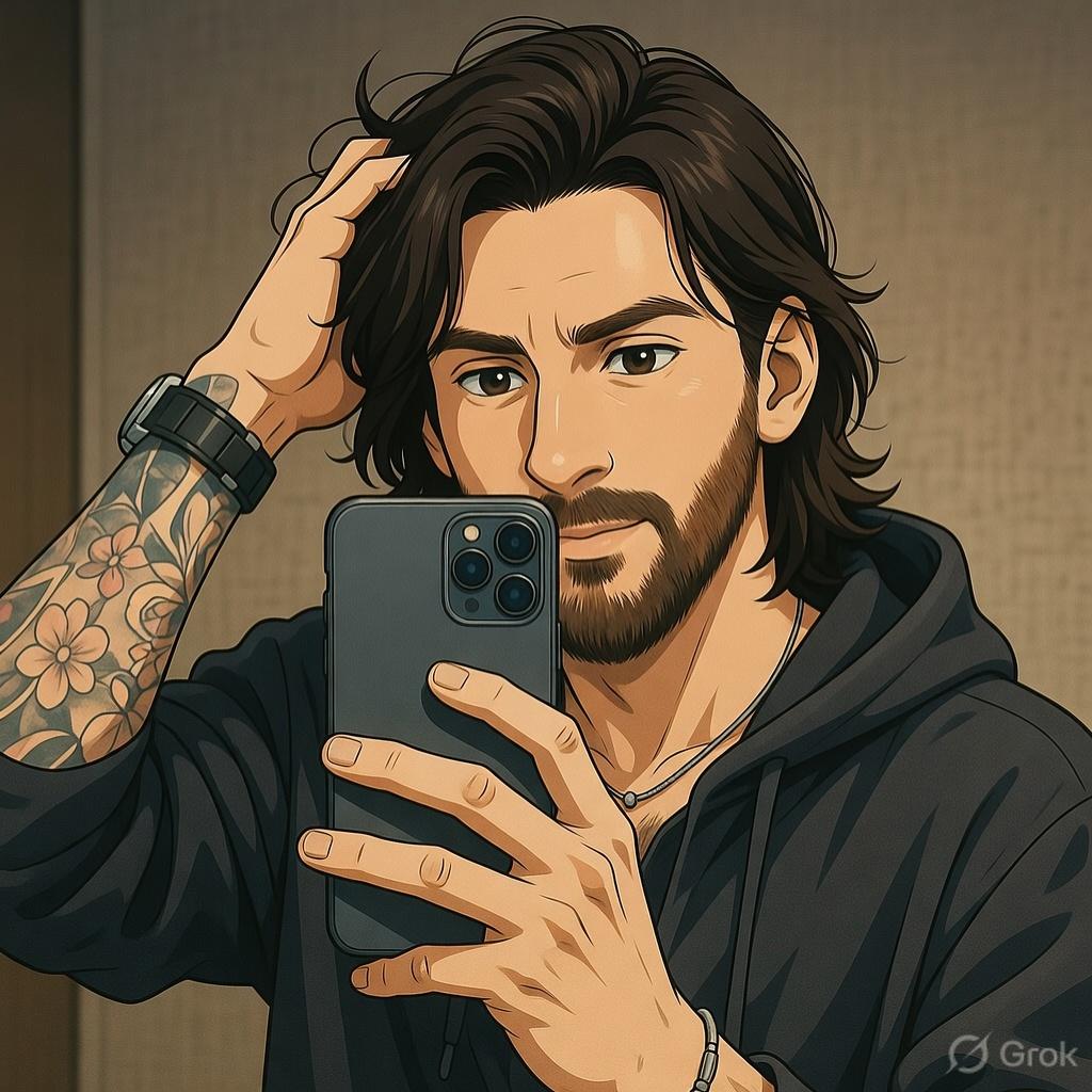 Anime Mirror Selfie Portrait - Gallery 2