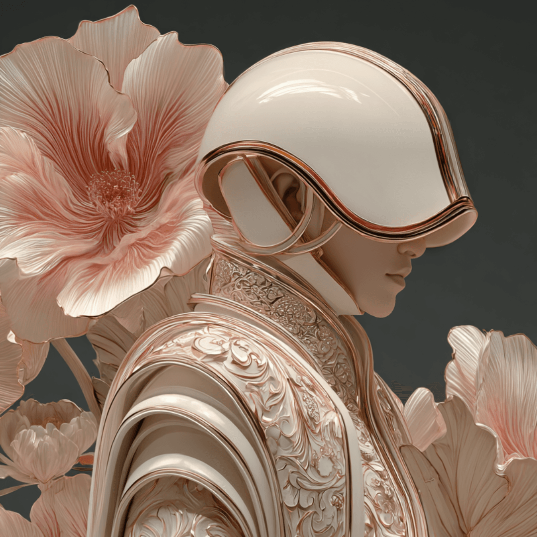 Ornate Futuristic Floral Knight - Gallery 2