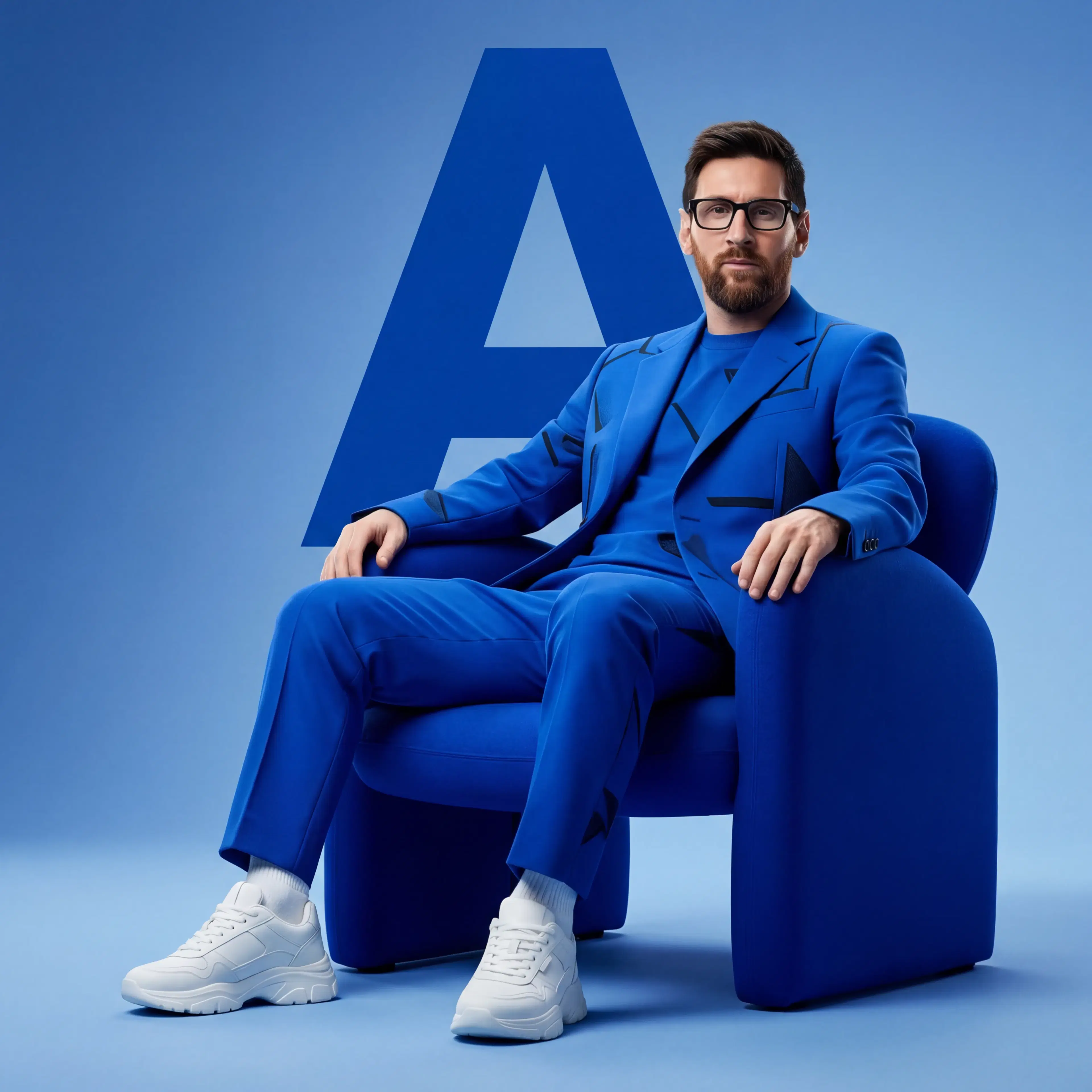 Luxury Cobalt Blue Fashion Editorial Portrait (Male/Female) - Gallery 3