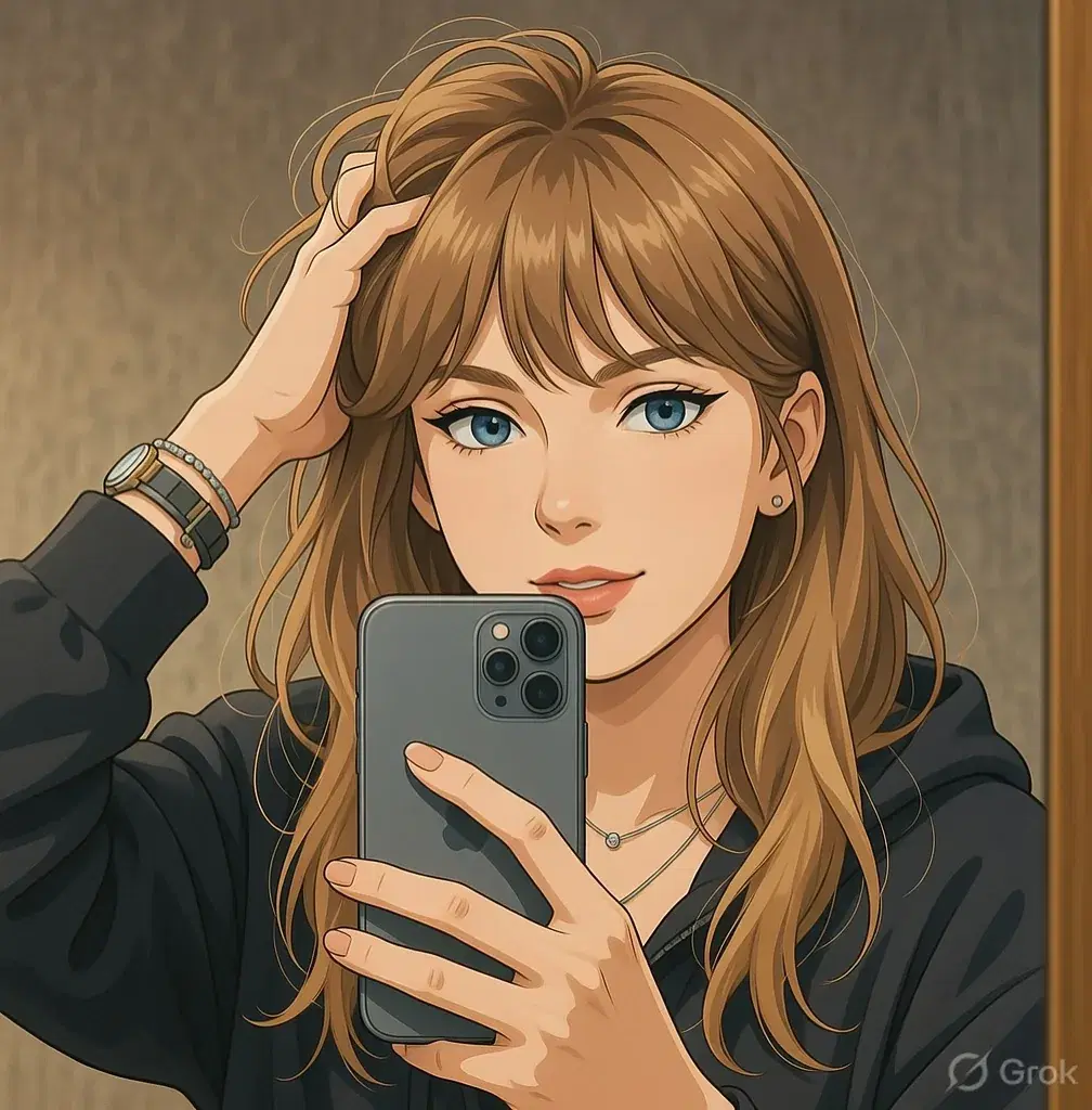 Anime Mirror Selfie Portrait - Gallery 4