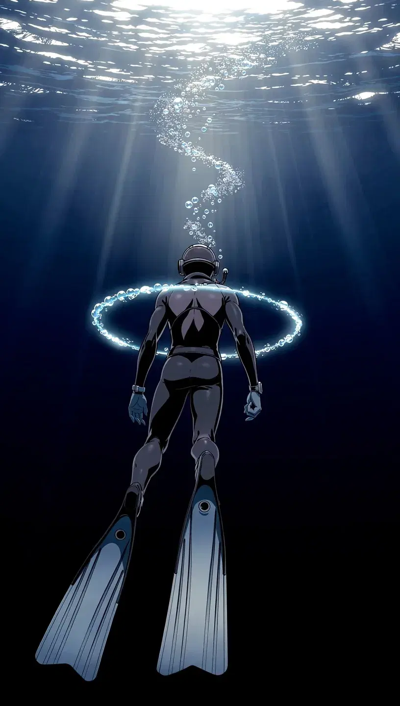 Anime Scuba Diver Deep Ocean - Gallery 1