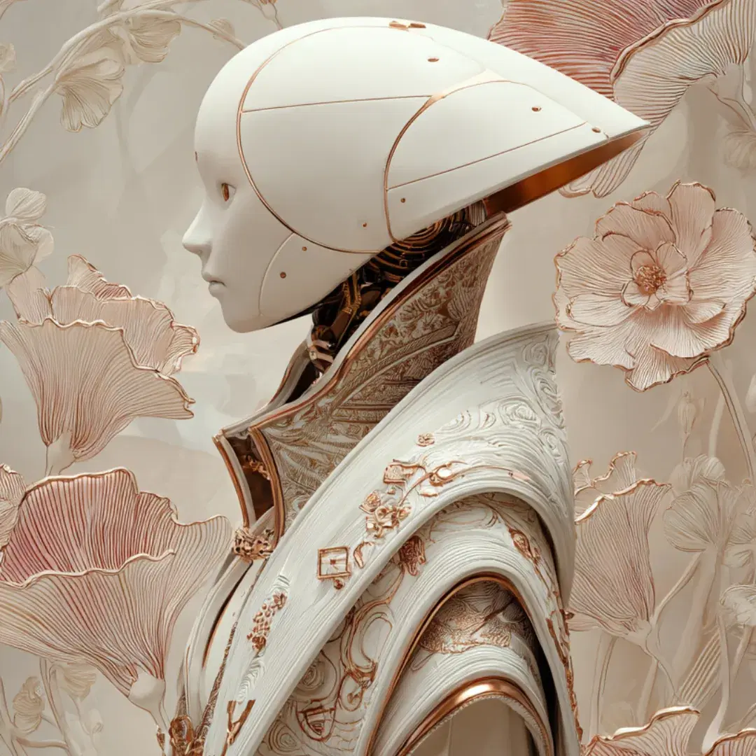 Ornate Futuristic Floral Knight - Gallery 3