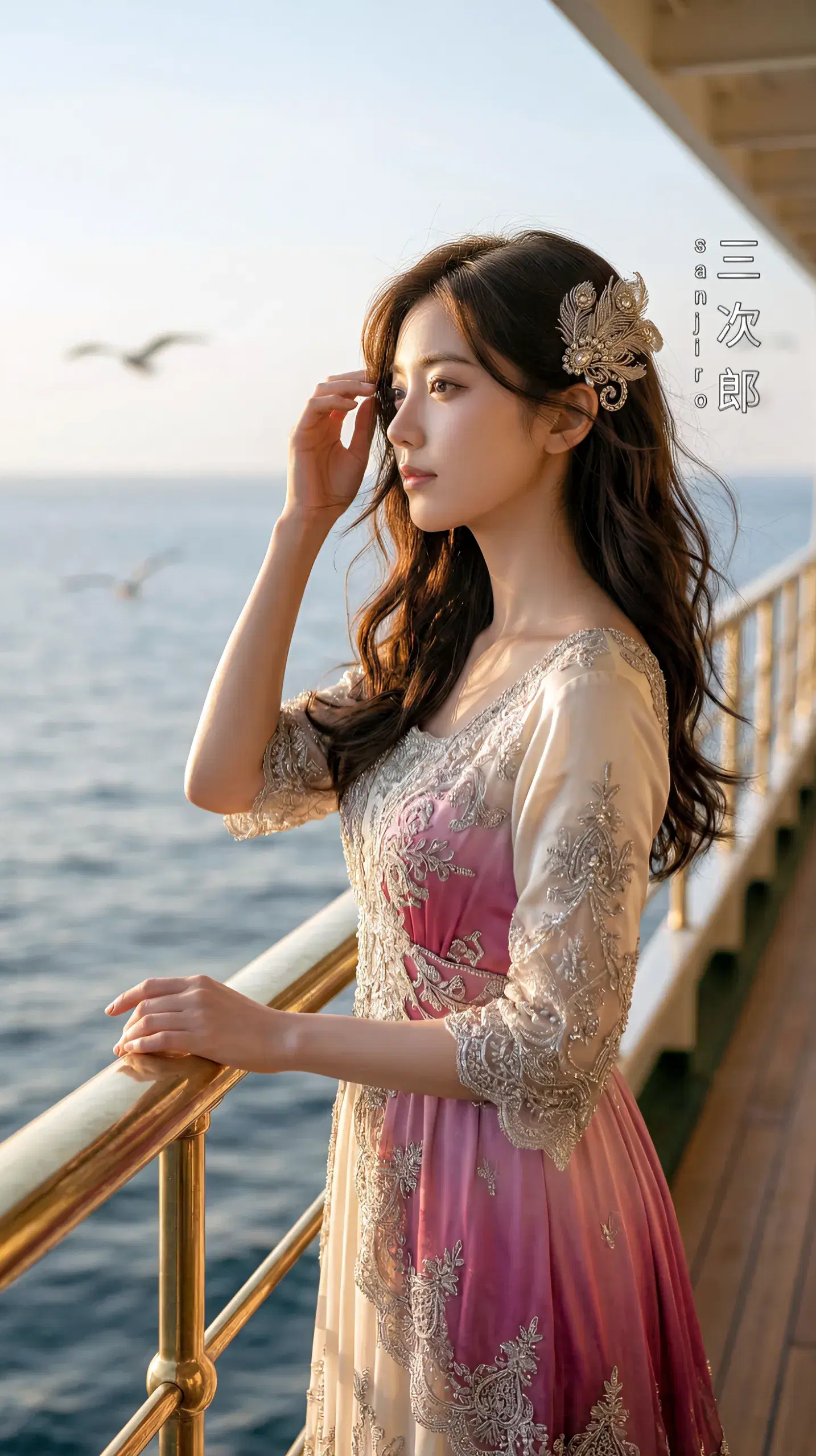 Vintage Ocean Liner Golden Serenity - Gallery 2