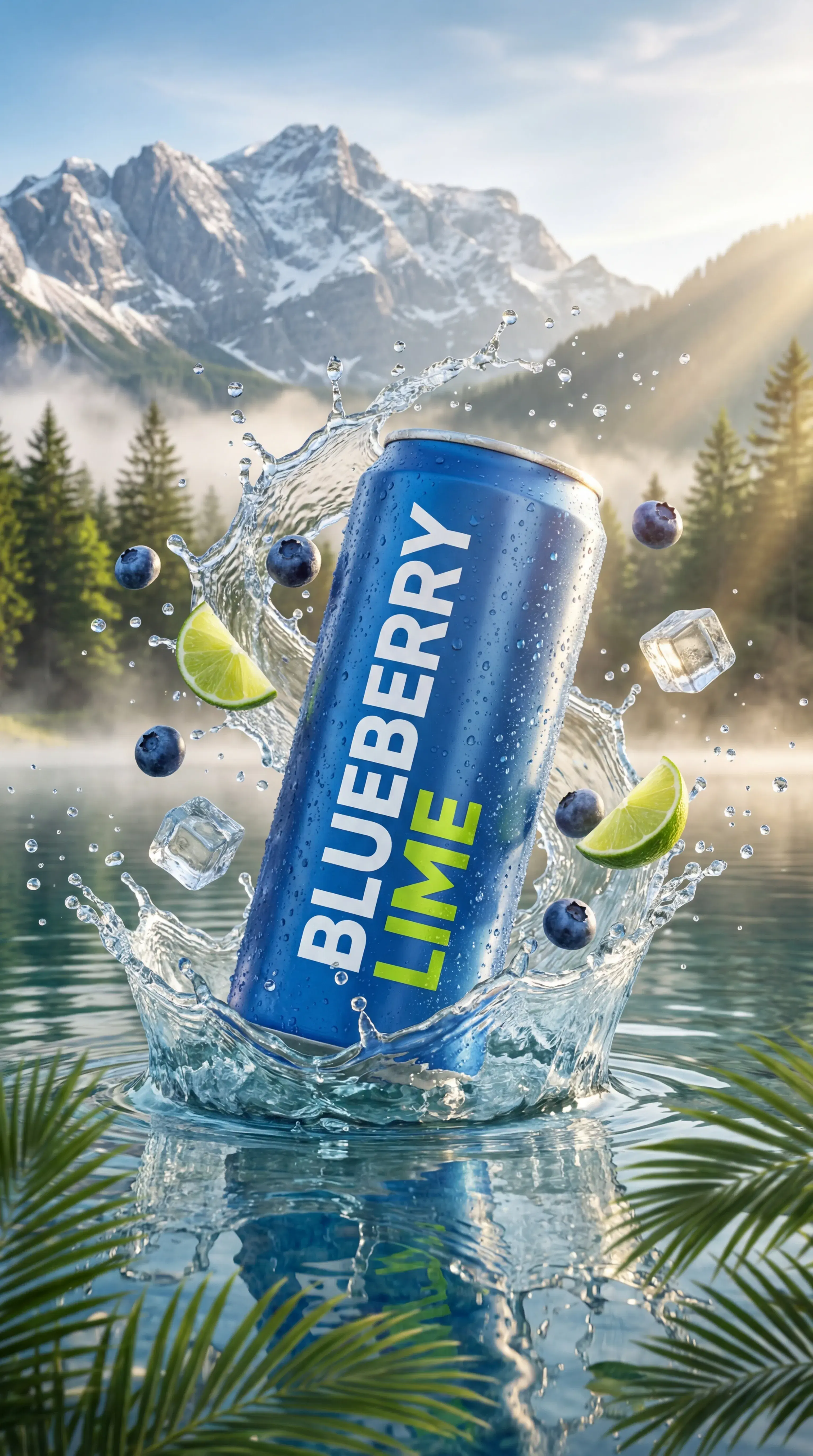 Blueberry Lime Refreshing Drink Splash - Gallery 1