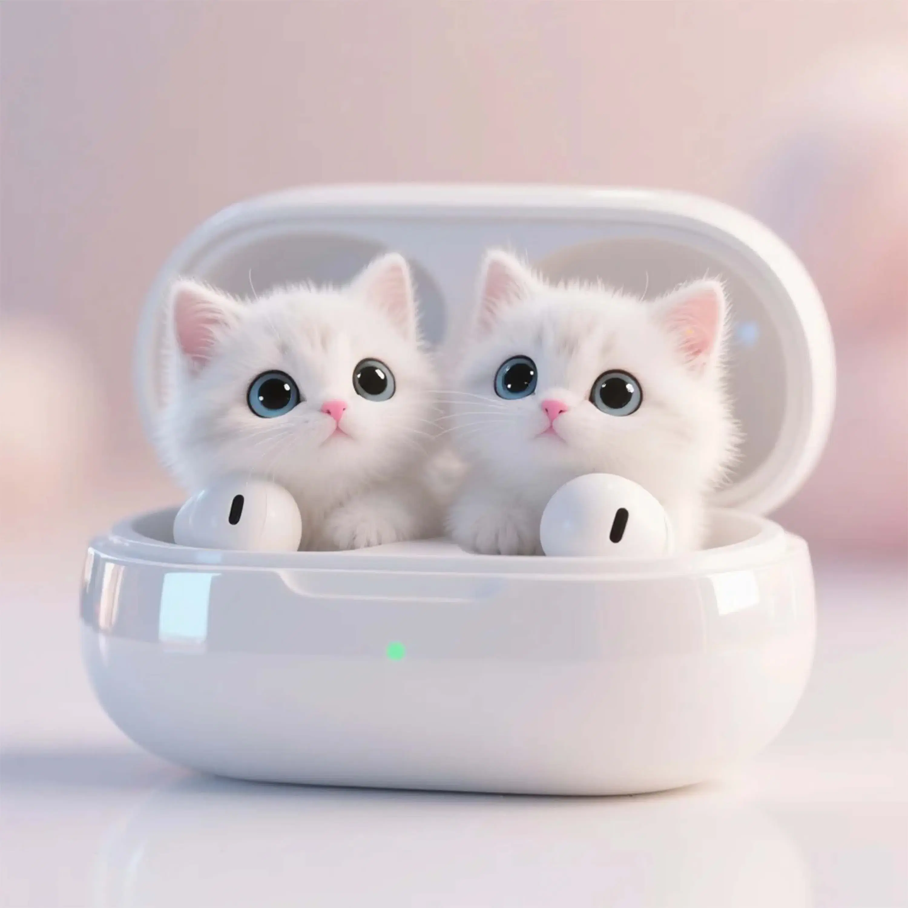 Cute Kitten Earbuds Case 3D Character - Gallery 1