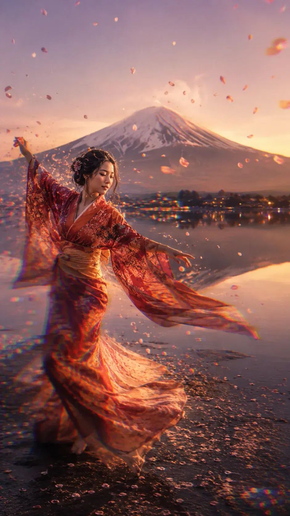 Where Fuji Meets the Dancing Flame - Gallery 1