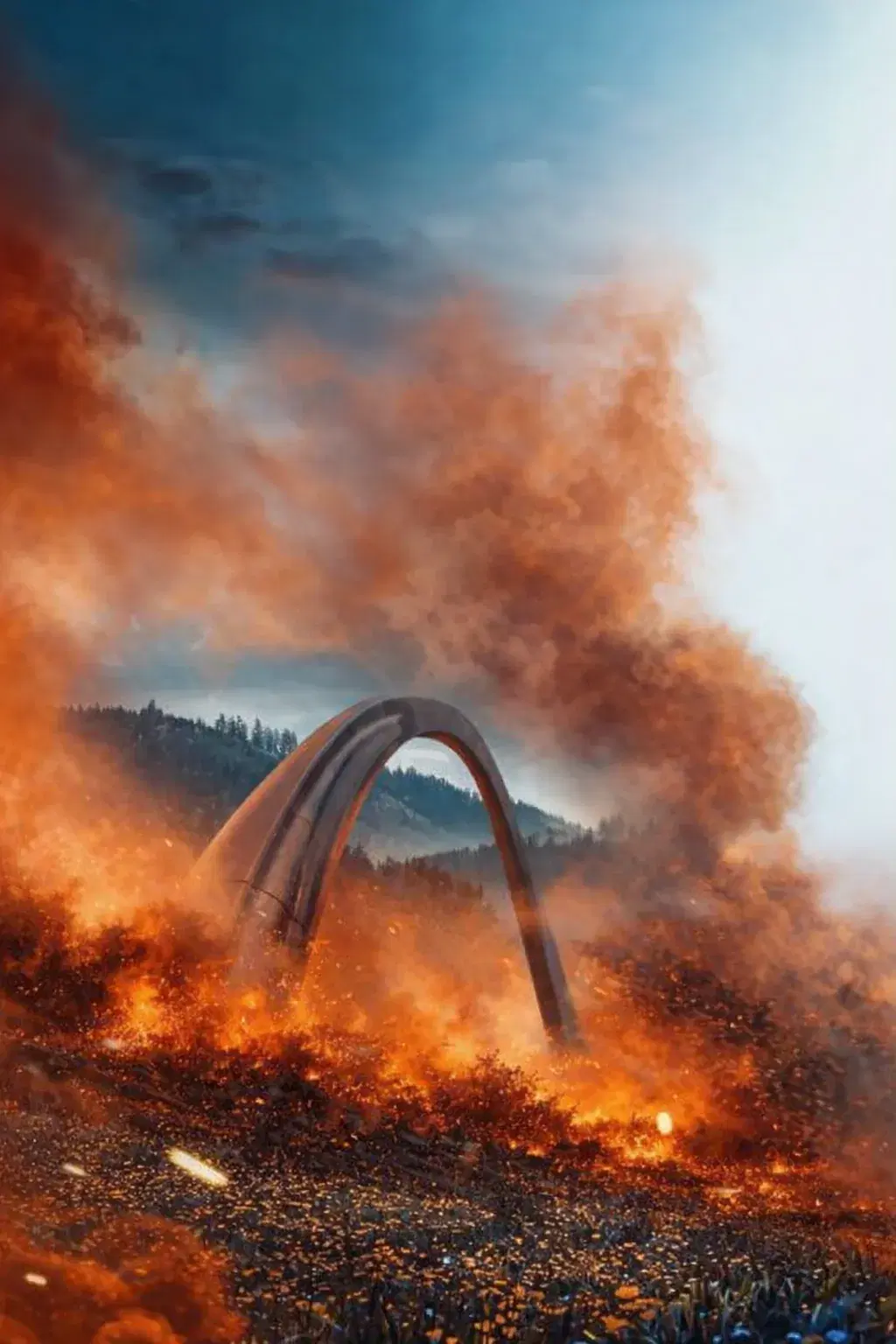 Cinematic Fire Landscape Background - Gallery 3
