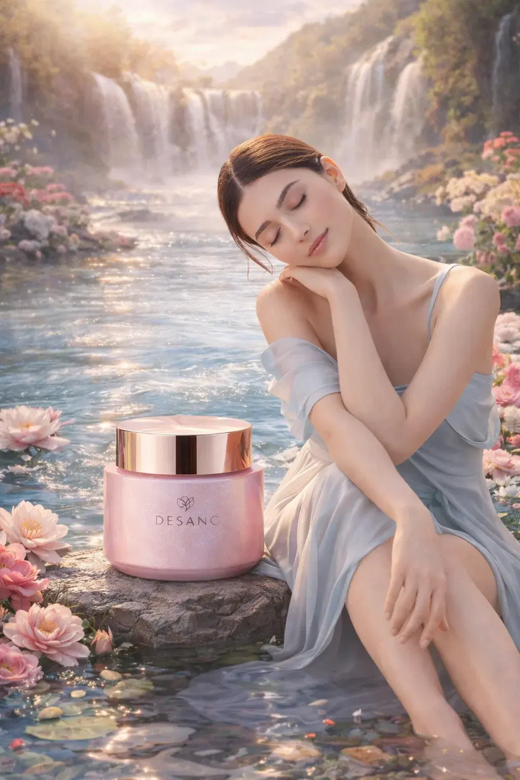 Luxury Skincare Waterfall Beauty Ad - Gallery 1
