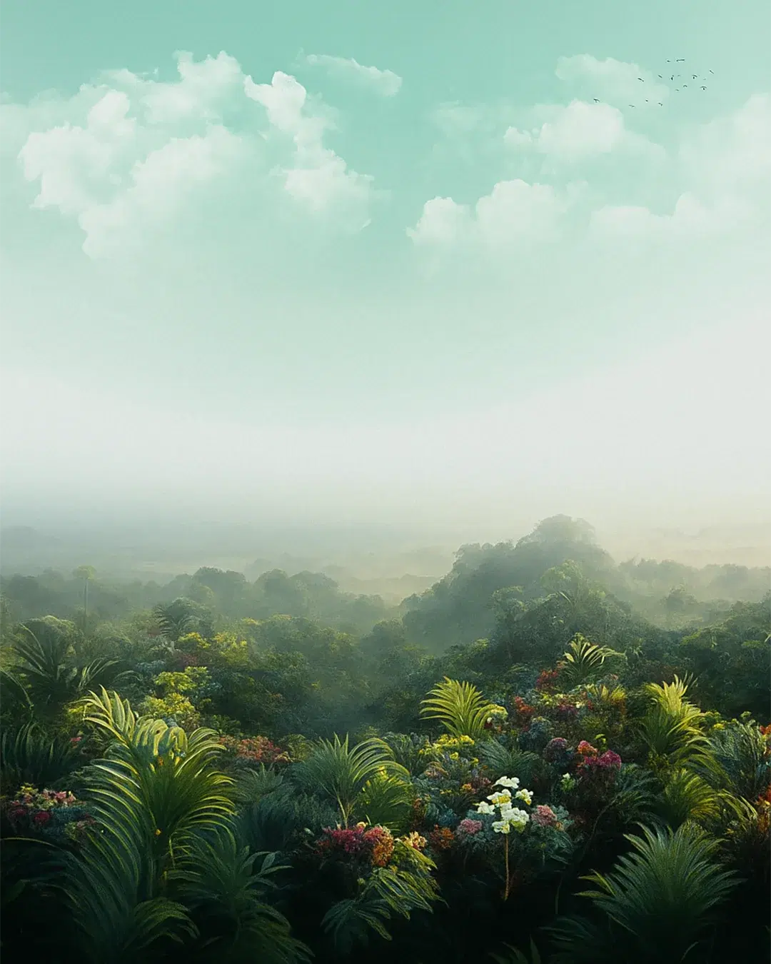 Misty Jungle Sky Background - Gallery 2
