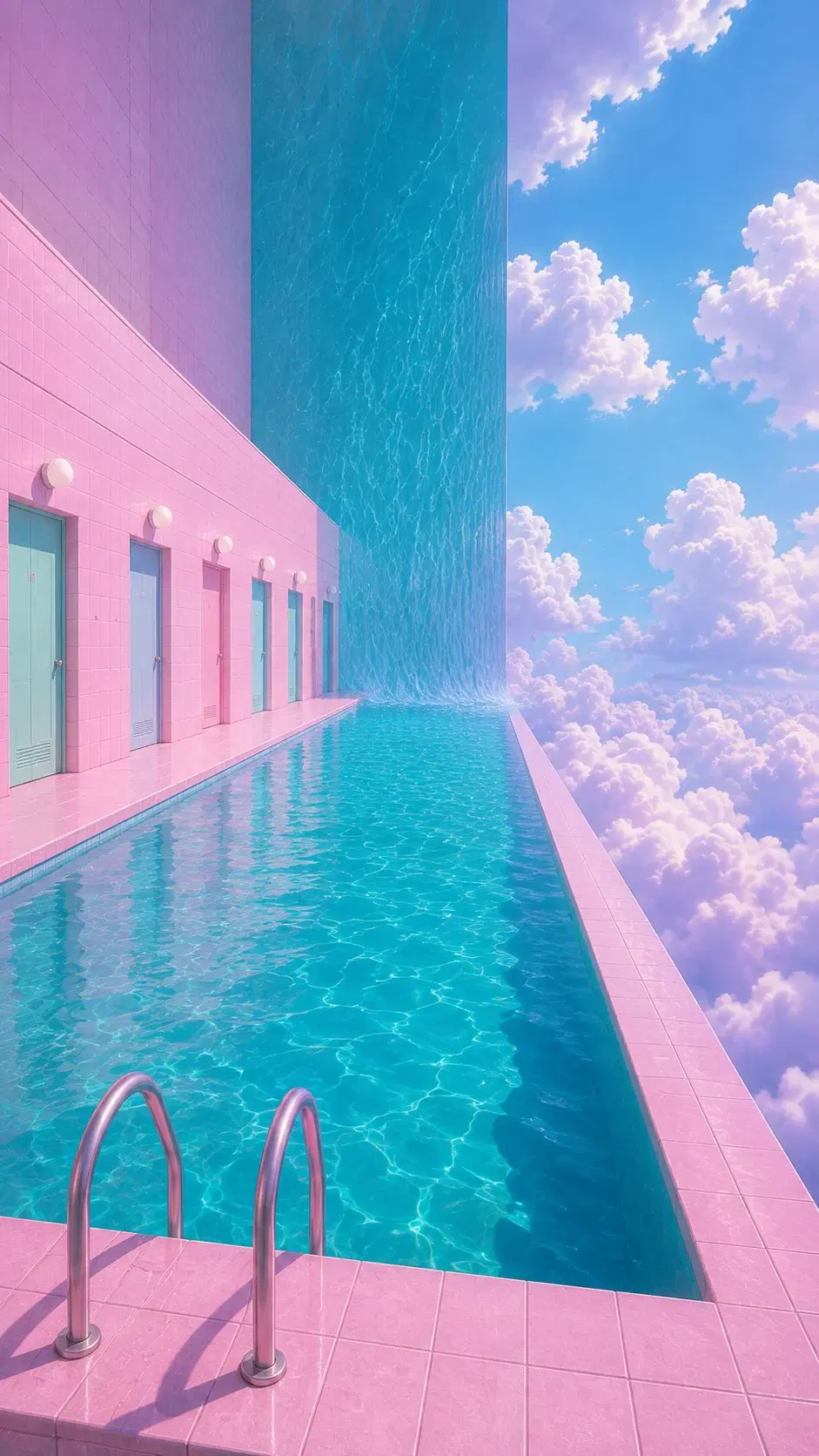 Viral 130K+ Views Liminal Space: The Endless Pastel Pool - Gallery 1