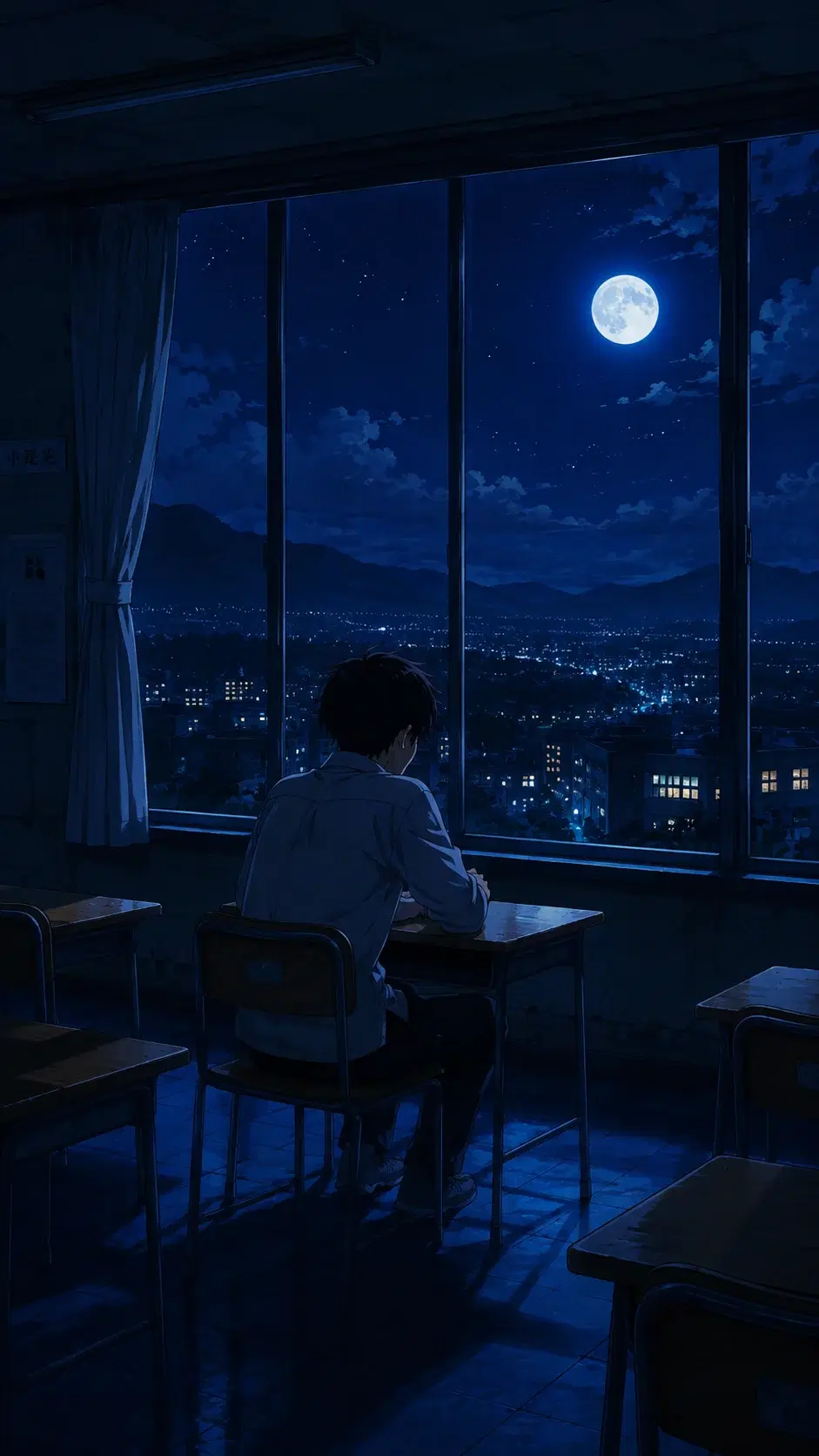 🌙 Midnight Classroom — A Quiet Anime Night - Gallery 1