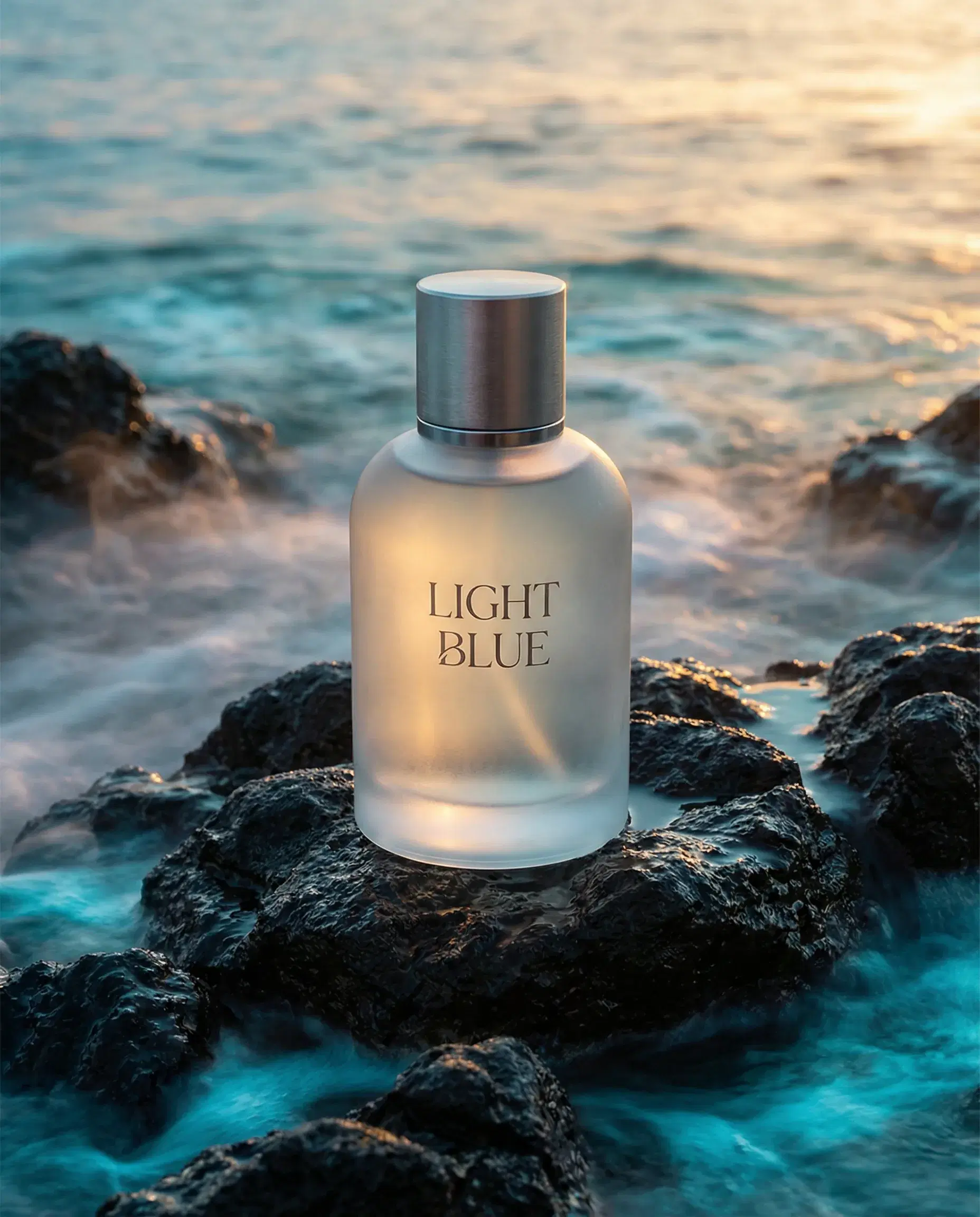 Luxury Perfume Bottle with Ocean Backdrop - Gallery 1