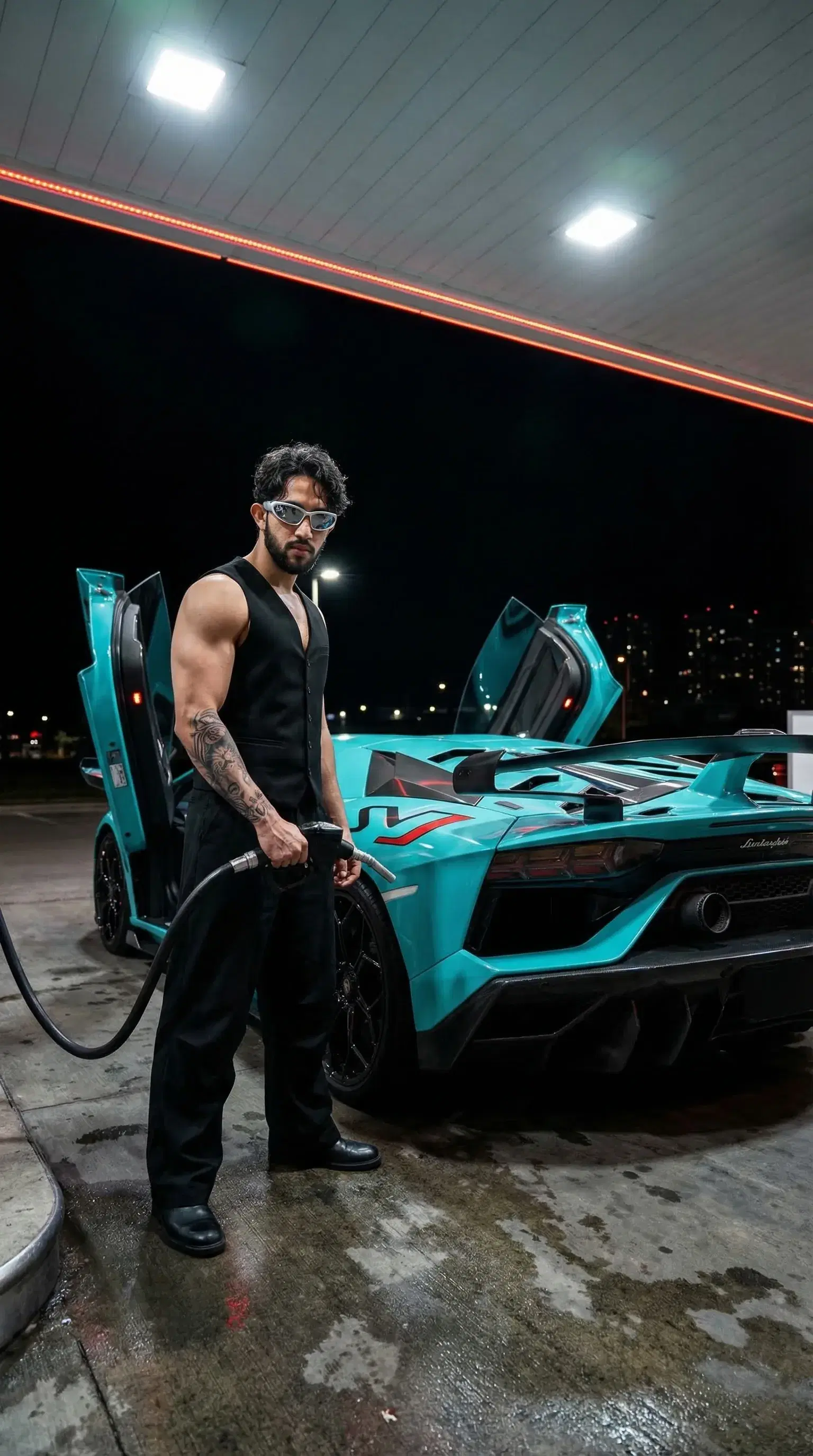 Cyan Lamborghini And Tattoo - Gallery 2