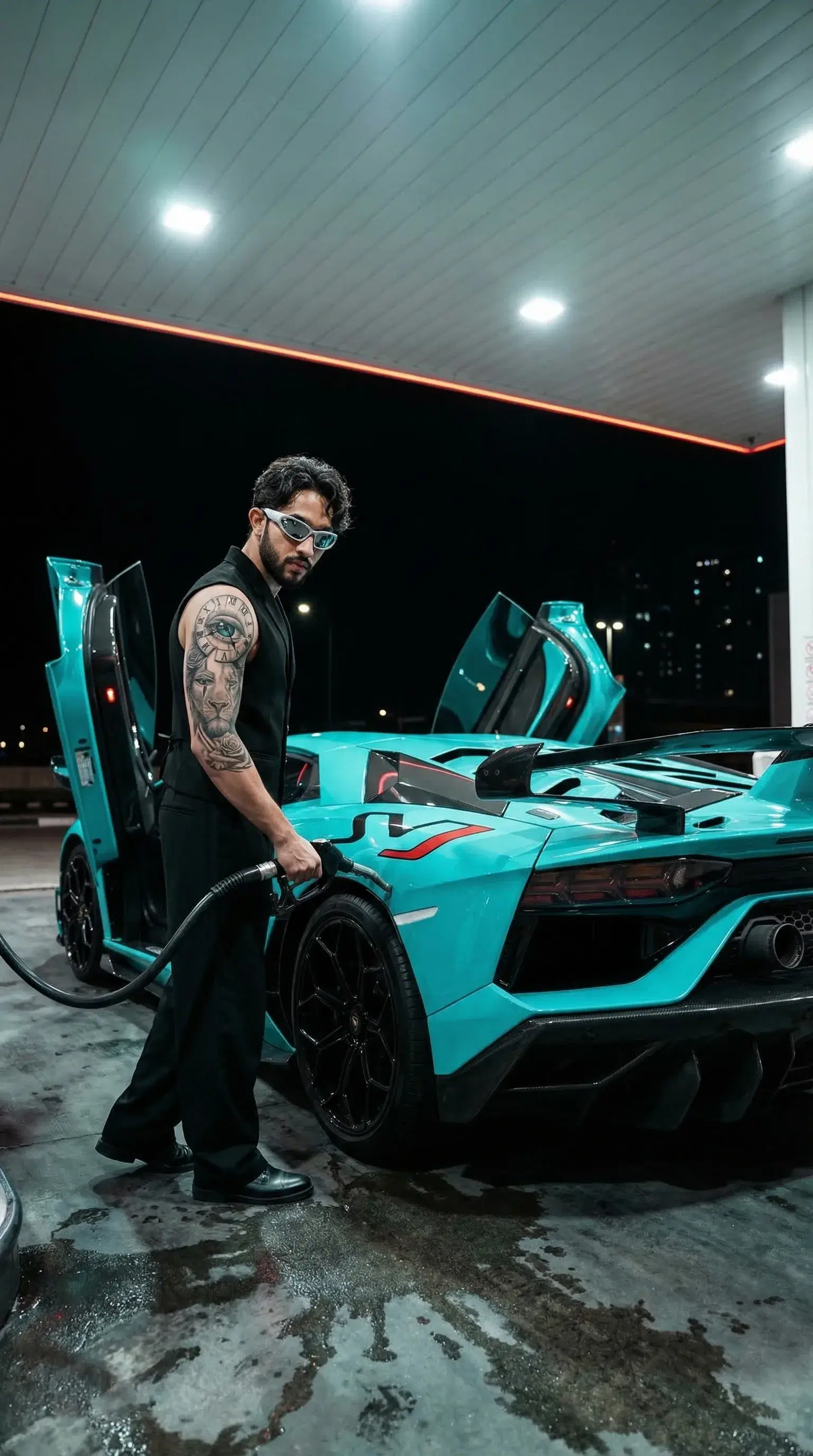 Cyan Lamborghini And Tattoo - Gallery 5