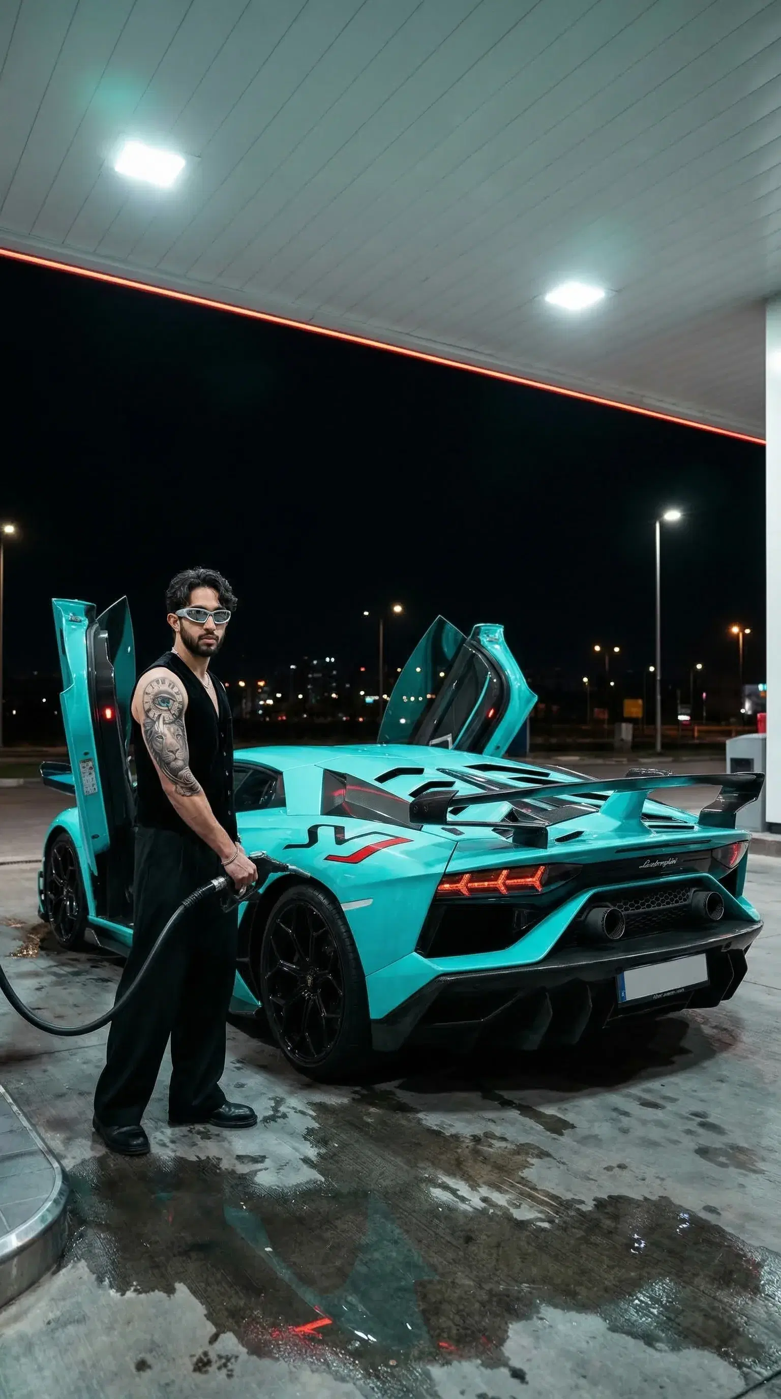 Cyan Lamborghini And Tattoo - Gallery 3