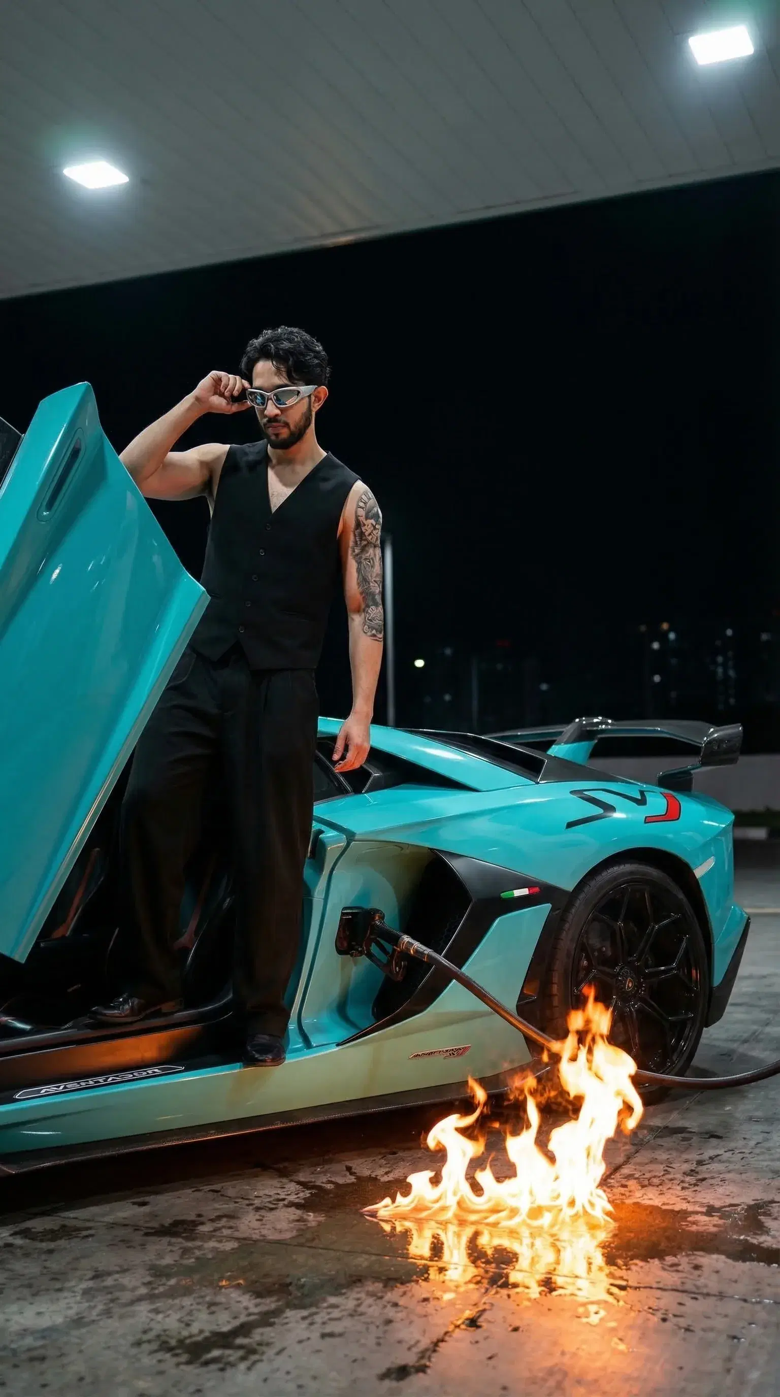 Fire at Pump Lamborghini - Gallery 2