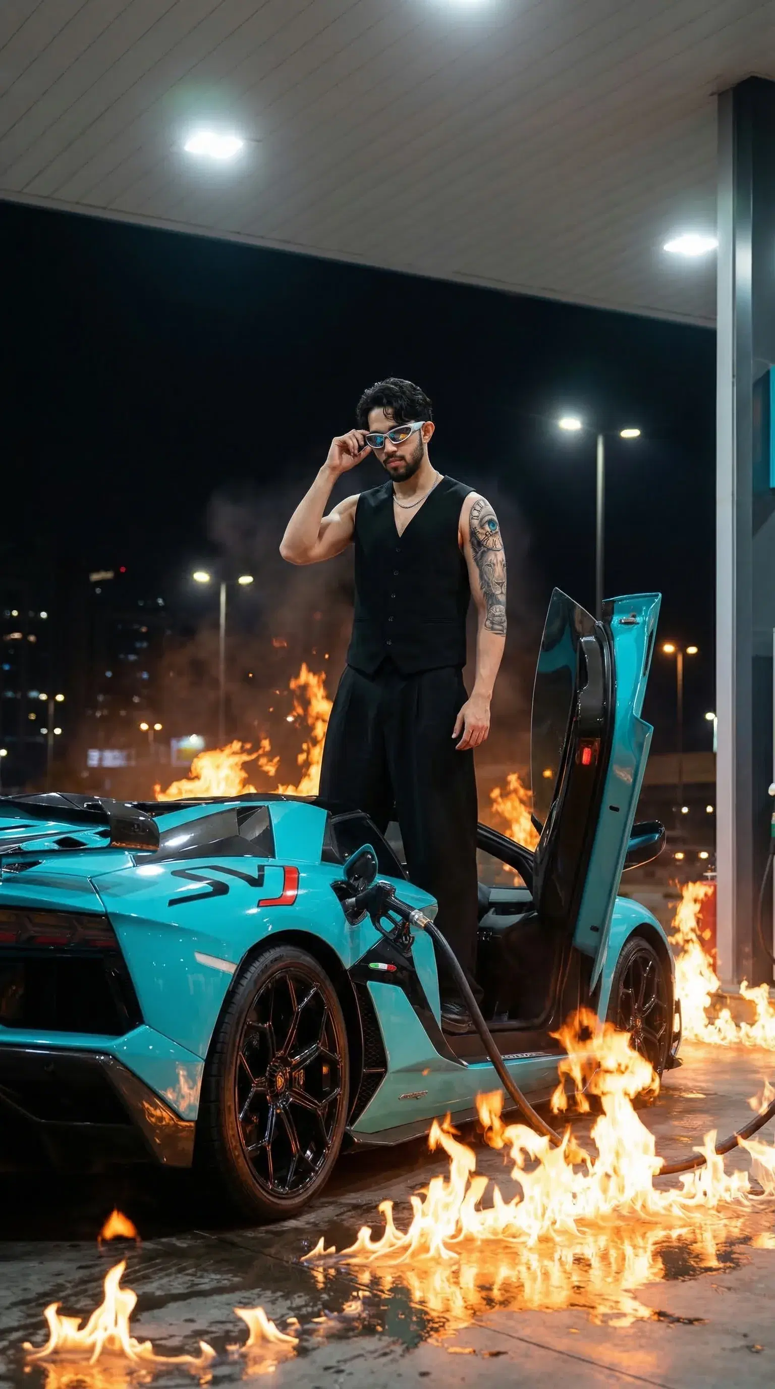 Fire at Pump Lamborghini - Gallery 3