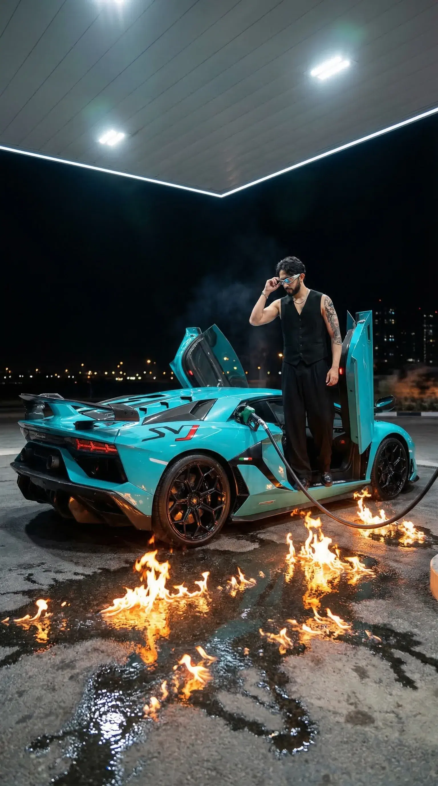 Fire at Pump Lamborghini - Gallery 4