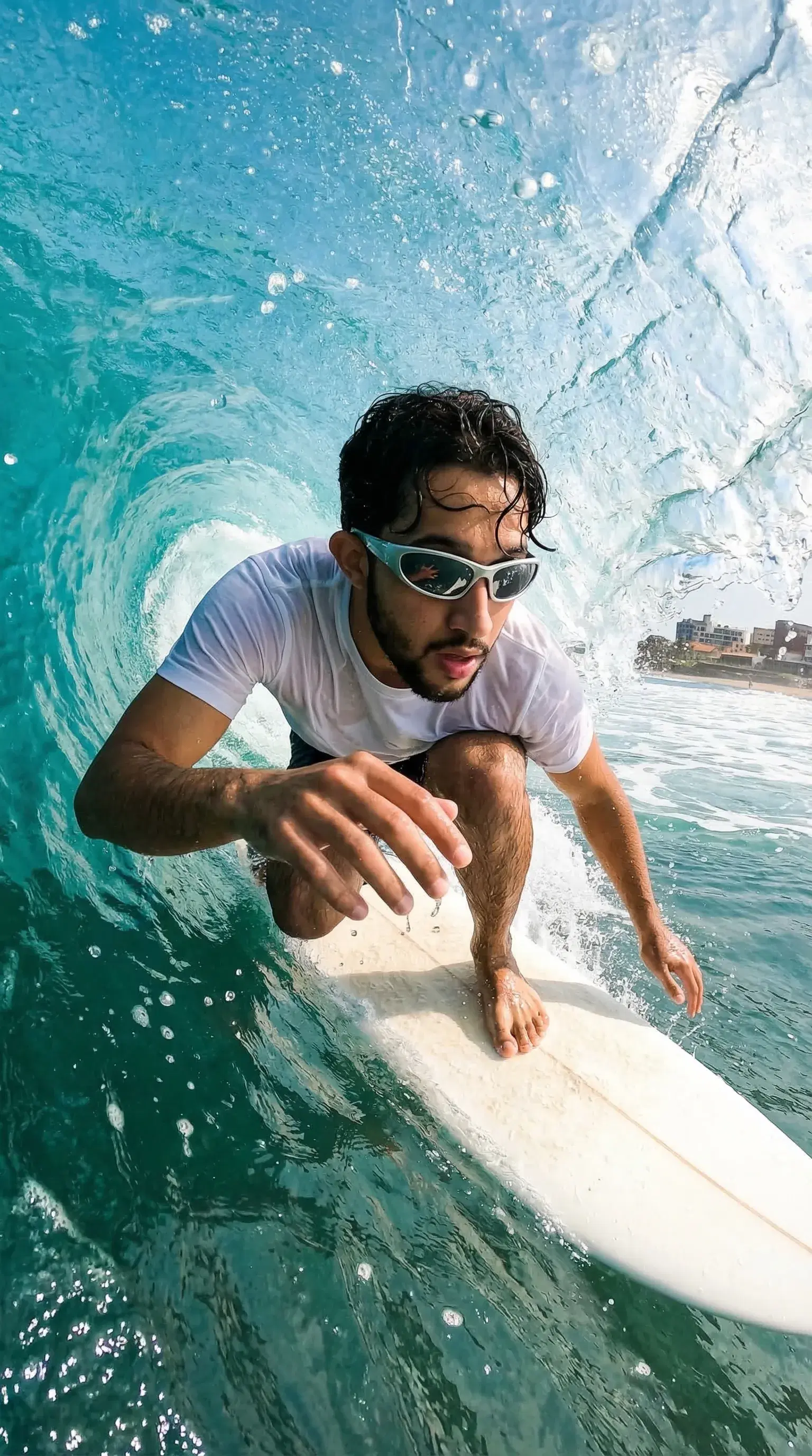 Surfer riding ocean wave - Gallery 2