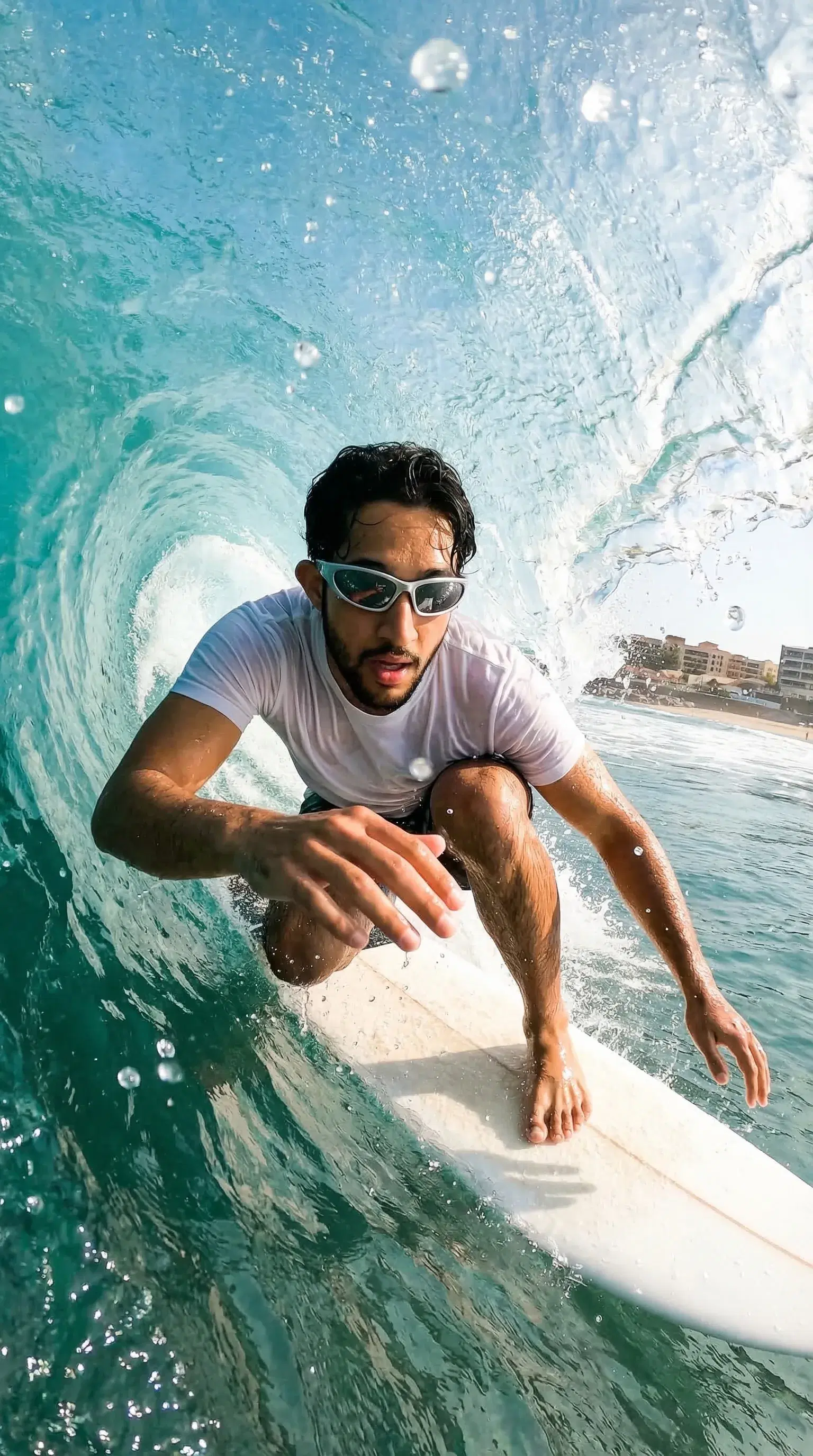 Surfer riding ocean wave - Gallery 4