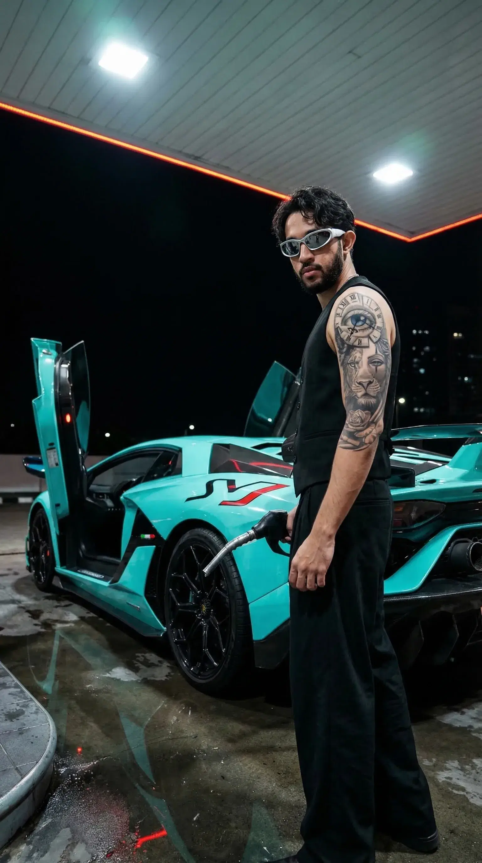 Cyan Lamborghini And Tattoo - Gallery 1
