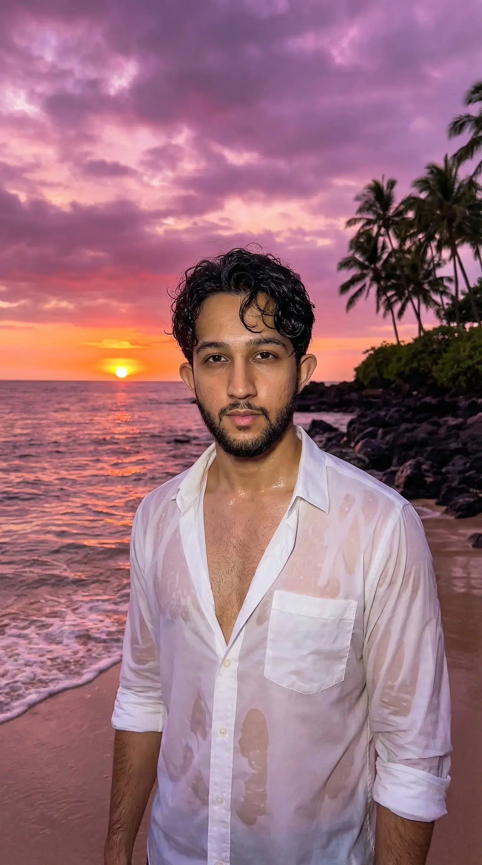 Standing By the Beach Purple sky - Gallery 3