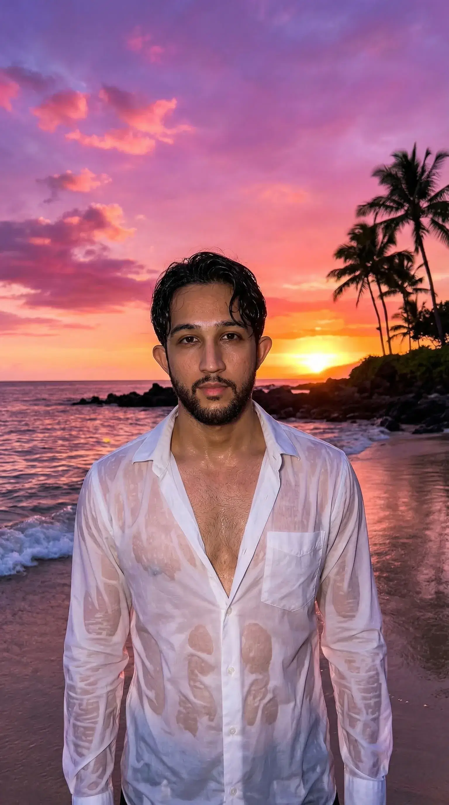 Standing By the Beach Purple sky - Gallery 2