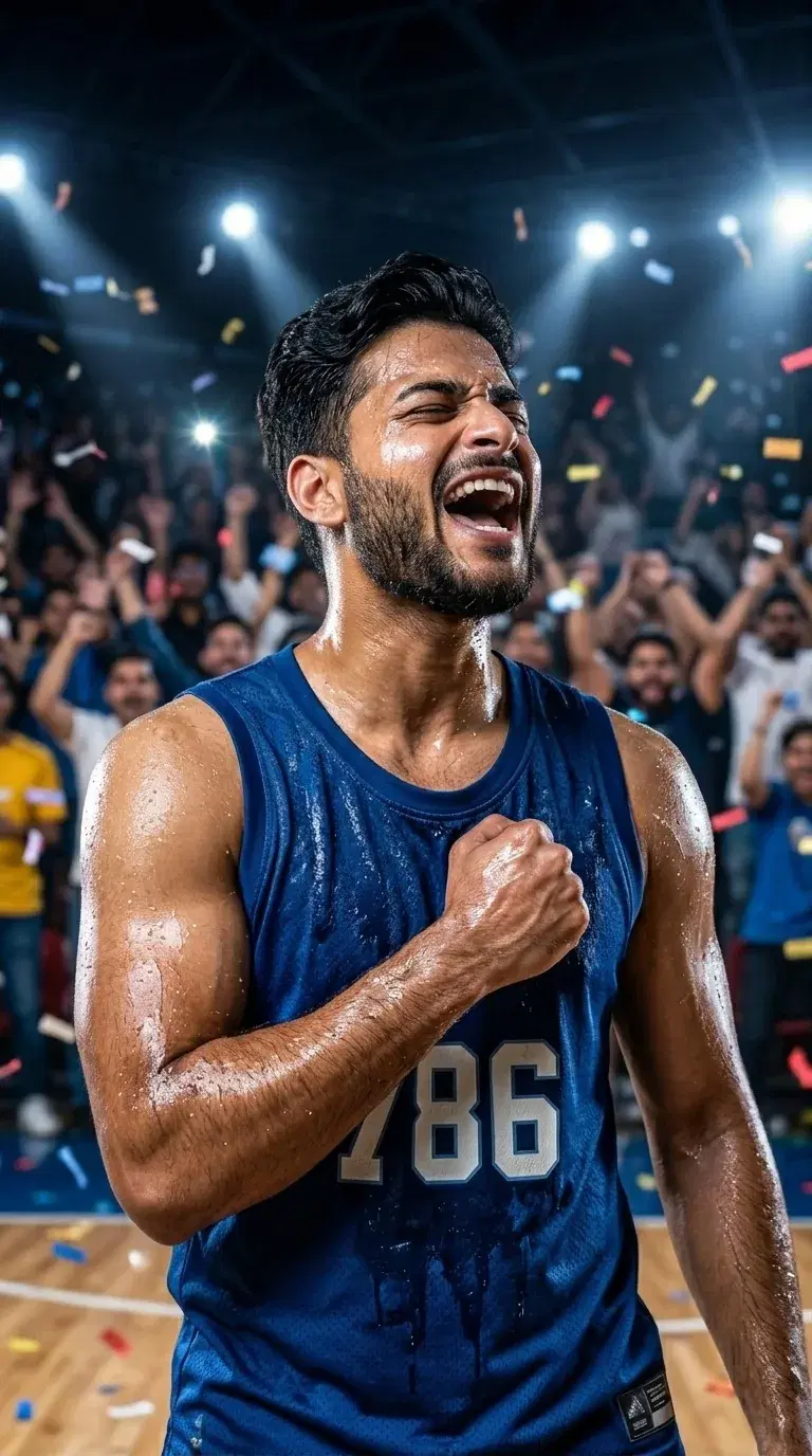 AI Sports Moment — Basketball Player Celebrating Victory - Gallery 1
