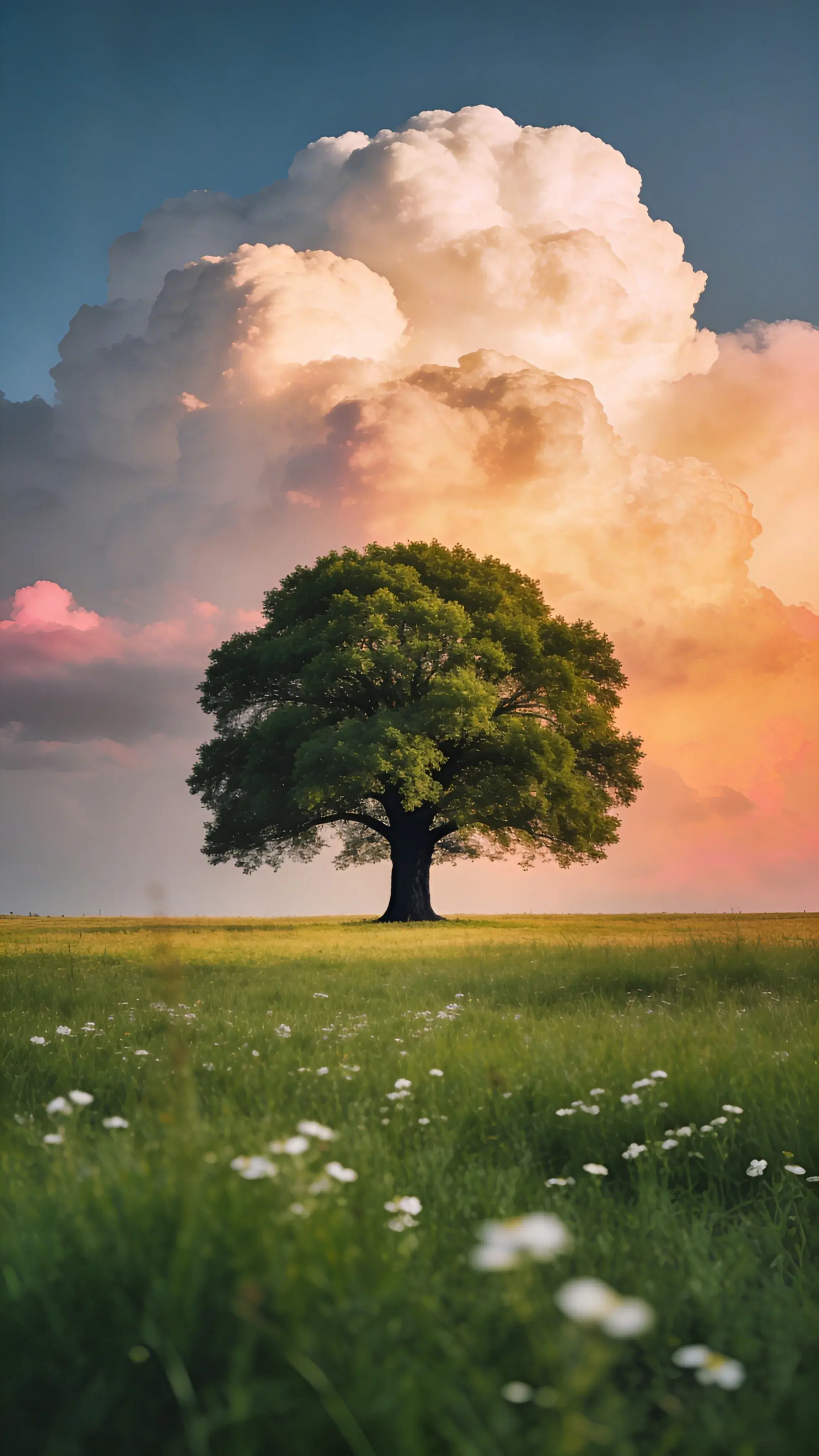 Solitary Tree Beneath Clouds - Gallery 4
